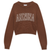 Pull&Bear Pulóver  barna / fehér-Hungary