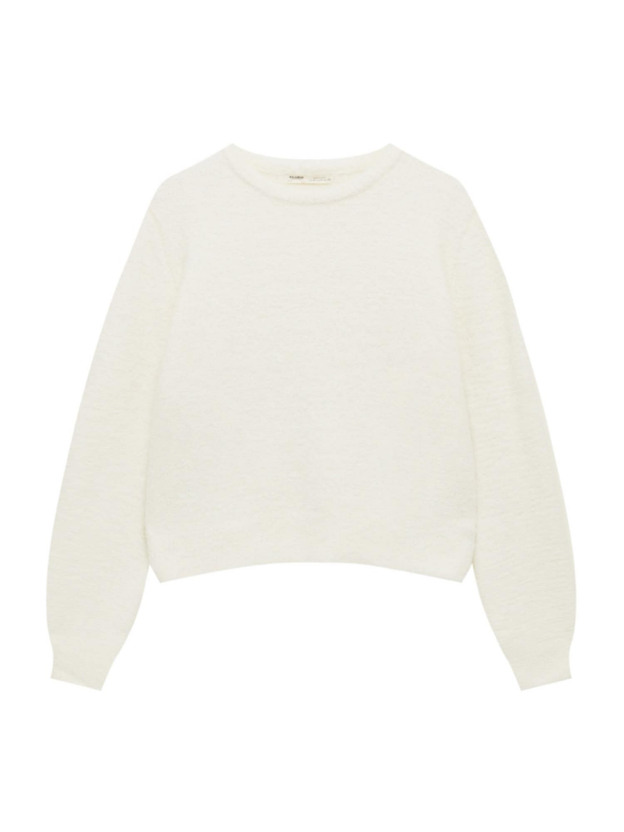 Pull&Bear Pulóver  ekrü-Hungary