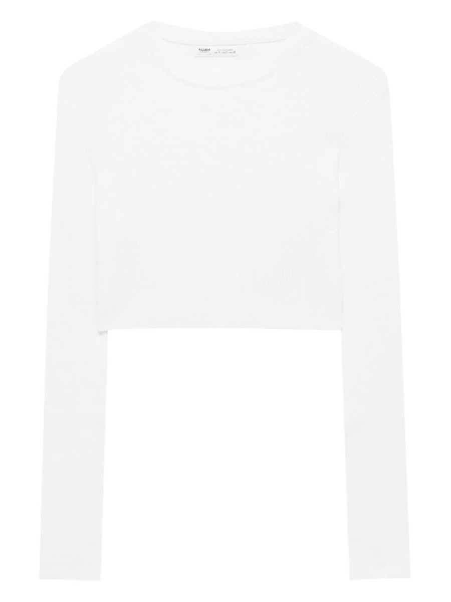 Pull&Bear Pulóver  fehér-Hungary