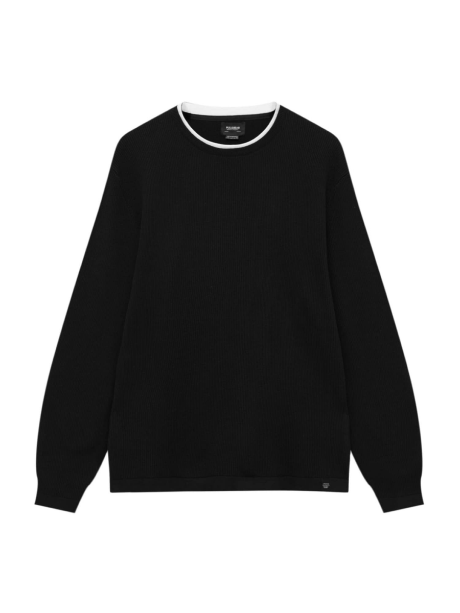 Pull&Bear Pulóver  fekete-Hungary