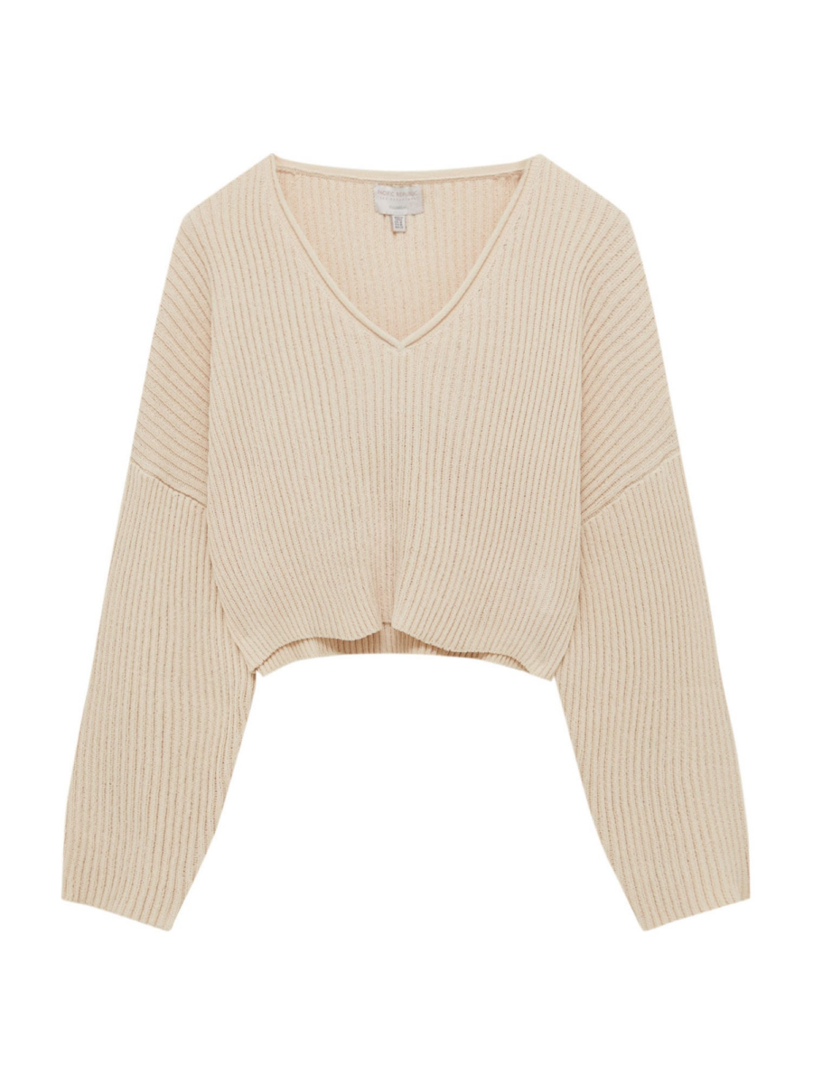 Pull&Bear Pulóver  homok-Hungary