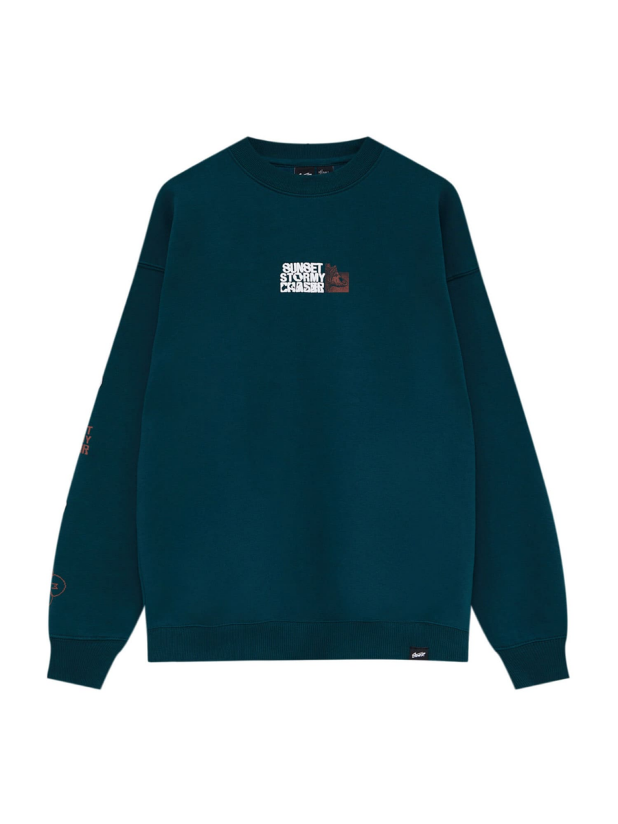 Pull&Bear Tréning póló  barna / benzin / fehér-Hungary