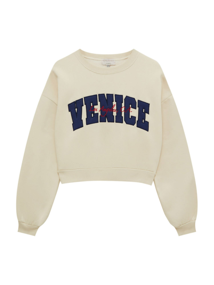 Pull&Bear Tréning póló  ekrü / tengerészkék / vérvörös-Hungary