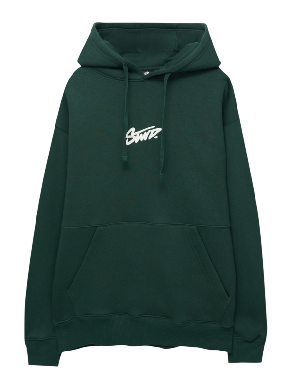 Pull&Bear Tréning póló  fenyő / fehér-Ár