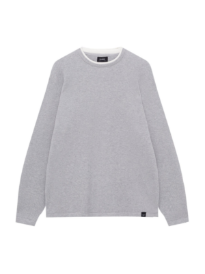 Pull&Bear Tréning póló  világosszürke / fehér-Hungary