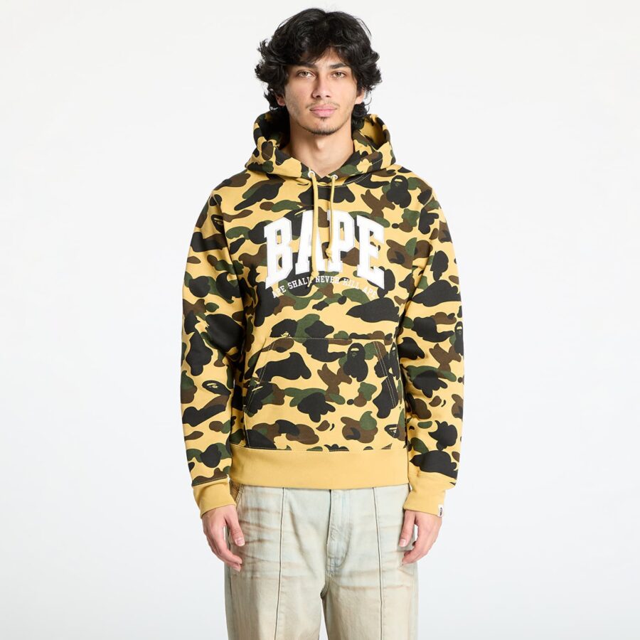 Pulóver A BATHING APE 1St Camo Bape Pullover Hoodie Yellow M-alacsony-ár
