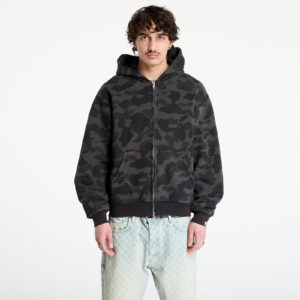Pulóver A BATHING APE 1St Camo Heavy Wash Cropped Fit Zip Hoodie UNISEX Black M-alacsony-ár