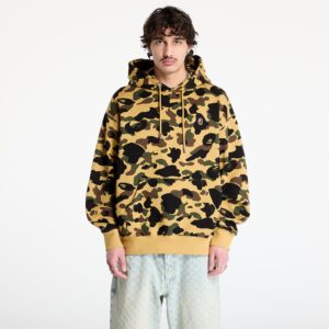 Pulóver A BATHING APE 1St Camo Jacquard One Point Relaxed Fit Pullover Hoodie UNISEX Yellow M-alacsony-ár