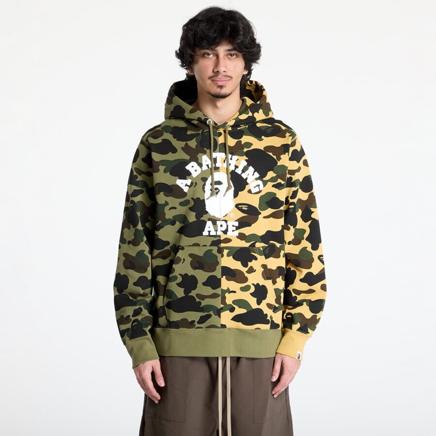 Pulóver A BATHING APE 1St Camo Separate Pullover Hoodie UNISEX Multi L-alacsony-ár