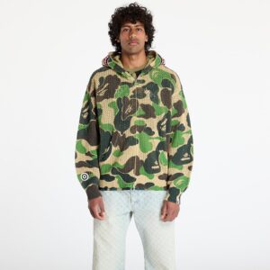 Pulóver A BATHING APE Abc Camo Crochet Relaxed Fit Shark Full Zip Hoodie UNISEX Green L-alacsony-ár