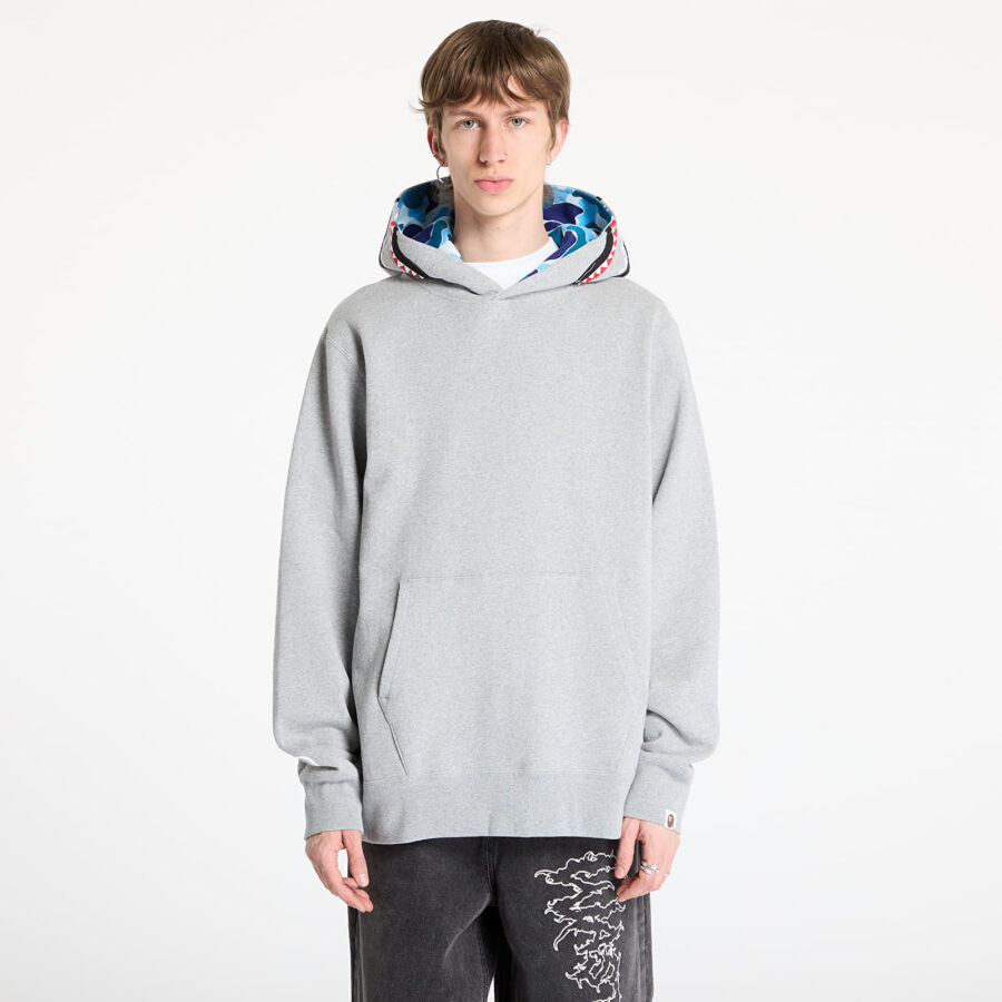 Pulóver A BATHING APE Abc Camo Shark Pullover Hoodie UNISEX Gray S-alacsony-ár