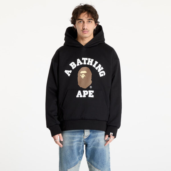Pulóver A BATHING APE College Puffy Relaxed Fit Pullover Hoodie M Black XL-alacsony-ár