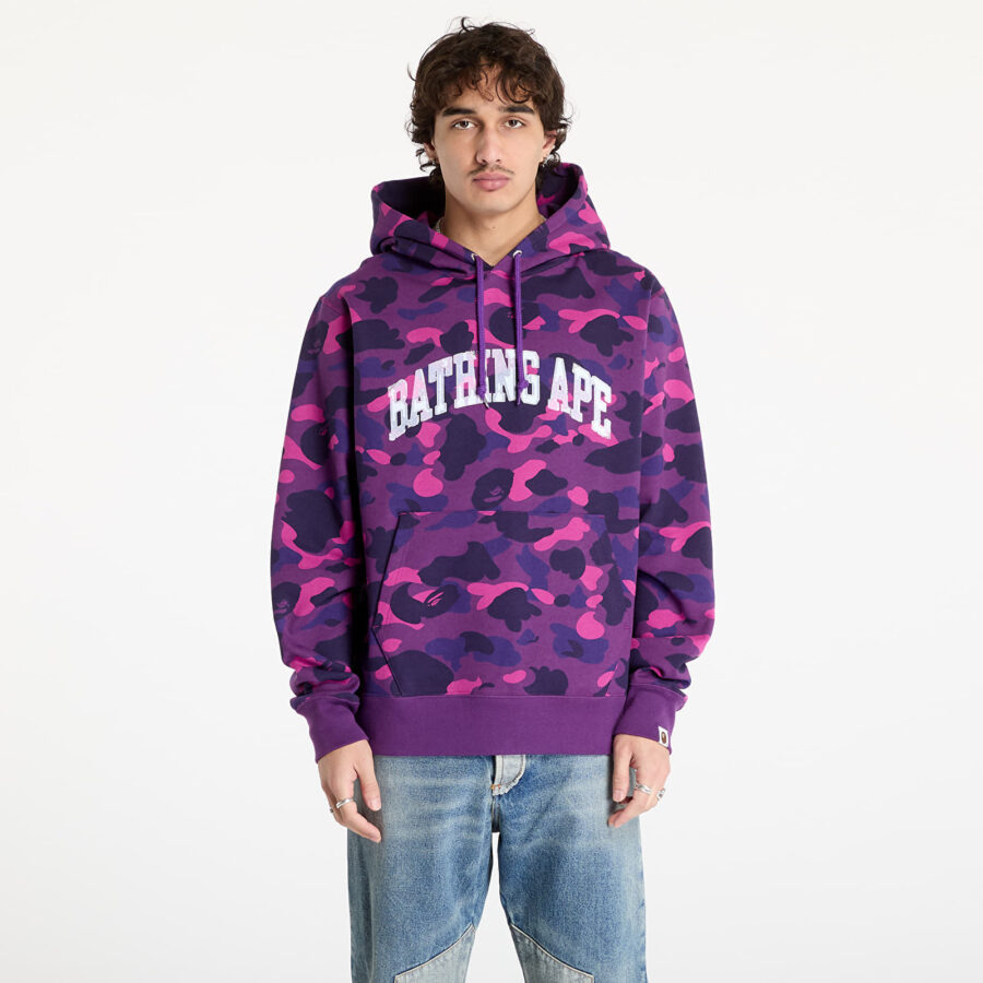 Pulóver A BATHING APE Color Camo Pullover Hoodie Purple XL-alacsony-ár