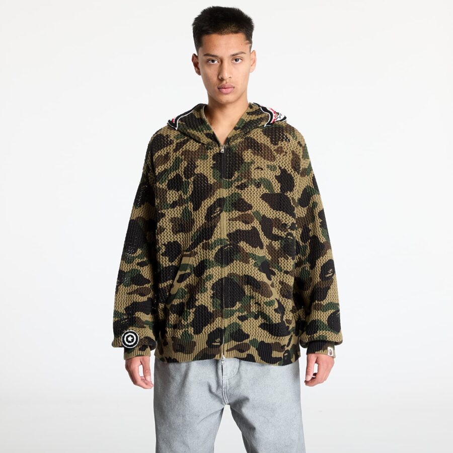 Pulóver A BATHING APE Knit Sweat Shirt UNISEX Green M-alacsony-ár