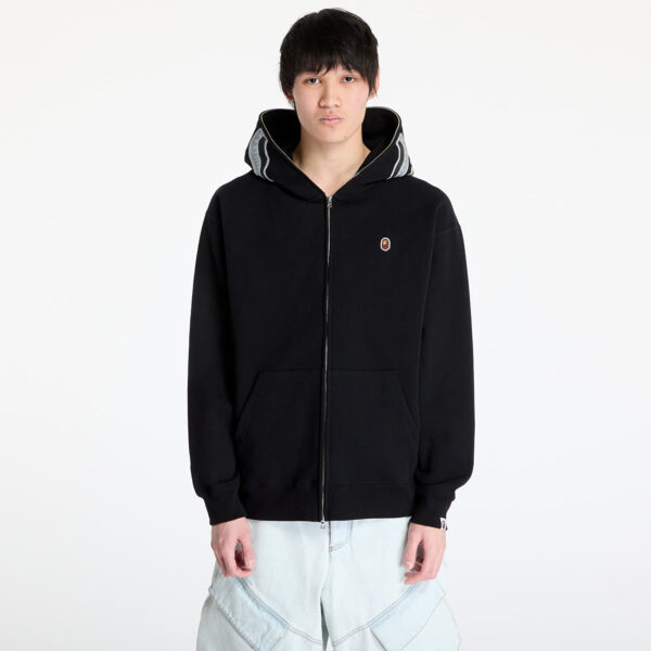 Pulóver A BATHING APE One Point Ape Head Shark Relaxed Fit Full Zip Hoodie M Black XXL-alacsony-ár