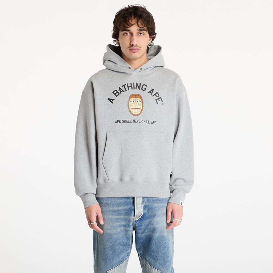 Pulóver A BATHING APE Polygon Relaxed Fit Pullover UNISEX Hoodie Gray L-alacsony-ár