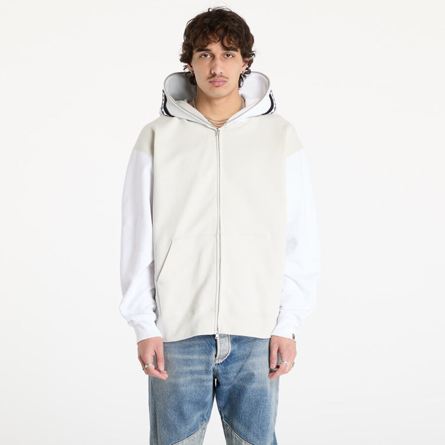 Pulóver A BATHING APE Shark Full Zip Hoodie 1 UNISEX Gray XL-alacsony-ár