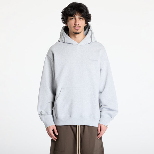 Pulóver A BATHING APE Shark Logo Relaxed Fit Pullover Hoodie UNISEX Gray S-alacsony-ár
