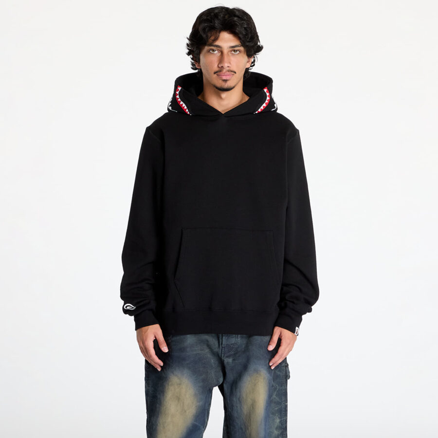 Pulóver A BATHING APE Shark Pullover Hoodie Black XXL-alacsony-ár