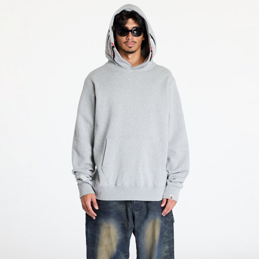 Pulóver A BATHING APE Shark Pullover Hoodie Gray XL-alacsony-ár