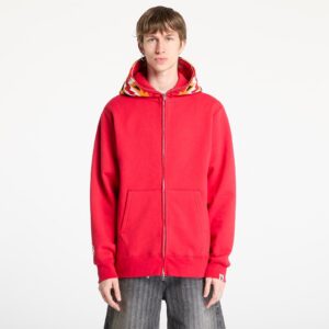 Pulóver A BATHING APE Tiger Full Zip Hoodie UNISEX Red M-alacsony-ár