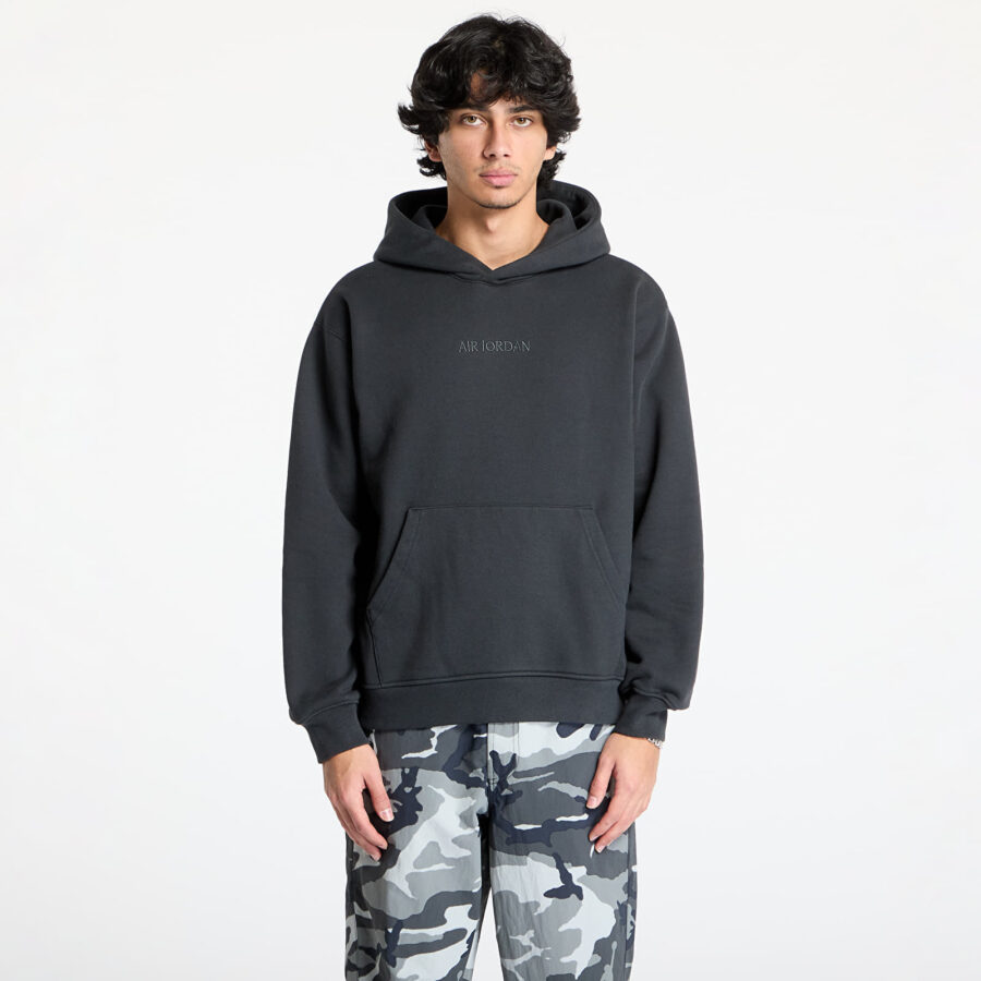 Pulóver Air Jordan Wordmark Men's Fleece Pullover Hoodie Off Noir S-alacsony-ár