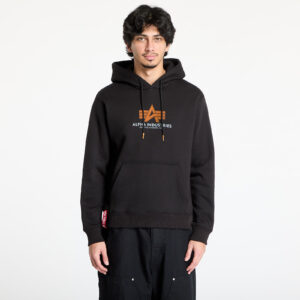 Pulóver Alpha Industries Inc. Basic Hoodie Rubber Black M-alacsony-ár
