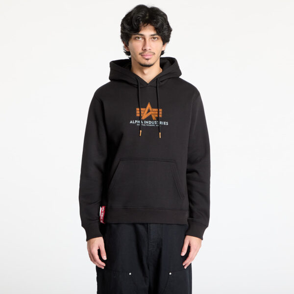 Pulóver Alpha Industries Inc. Basic Hoodie Rubber Black M-alacsony-ár