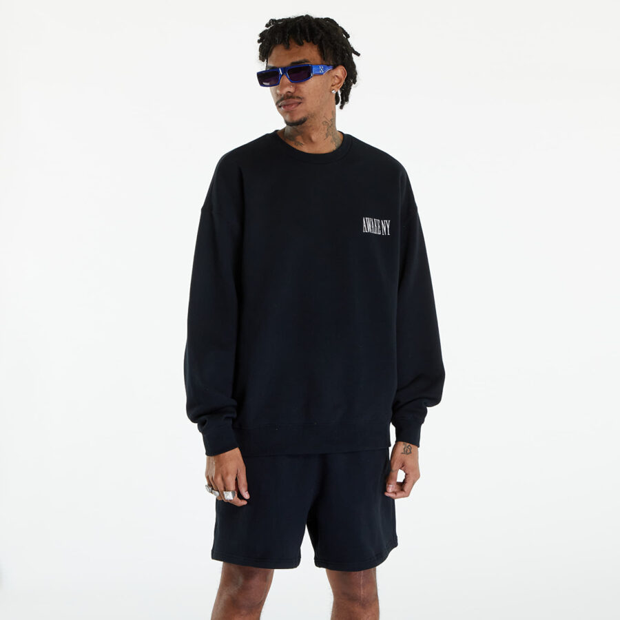 Pulóver Awake NY Awake Crewneck Black L-alacsony-ár