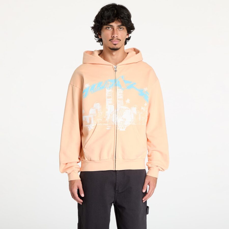 Pulóver Awake NY Skyline Zip Up Hoodie Peach M-alacsony-ár