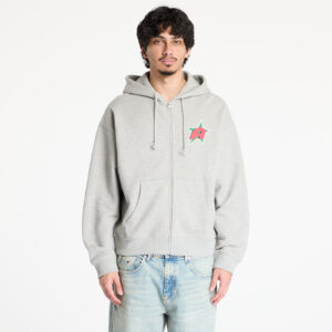 Pulóver Awake NY Star A Zip Up Hoodie Heather Grey M-alacsony-ár