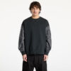 Pulóver C.P. Company Diagonal Raised Fleece Mixed Quilted Crew Neck Sweatshirt Black Sand XL-alacsony-ár