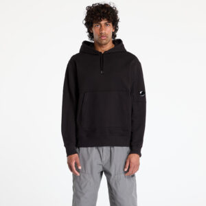 Pulóver C.P. Company Diagonally Raised Fleece Hooded Sweatshirt Black XL-alacsony-ár