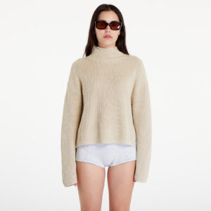 Pulóver Calvin Klein Jeans Chunky Loose High Neck Sweater Pelican S-alacsony-ár