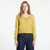 Pulóver Calvin Klein Jeans Fluffy Yarn V-Neck Sweater Green L-alacsony-ár