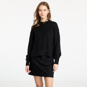 Pulóver Calvin Klein Jeans Intarsia Loose Sweater Black XS-alacsony-ár