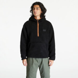 Pulóver Calvin Klein Jeans Sherpa Half-Zip Hoodie Black M-alacsony-ár