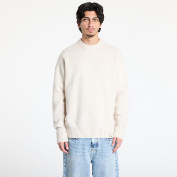 Pulóver Calvin Klein Jeans Warm Texture Sweater Moonbeam S-alacsony-ár