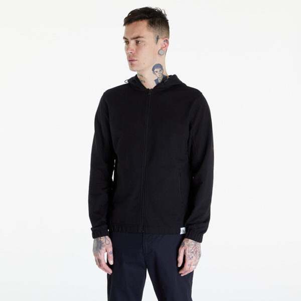 Pulóver Calvin Klein Jeans Woven Tab Zip Through Black M-alacsony-ár