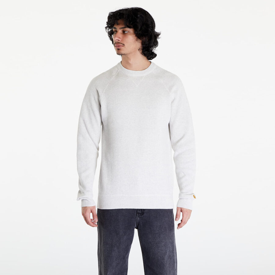 Pulóver Carhartt WIP Chase Sweater Ash Heather/ Gold S-alacsony-ár