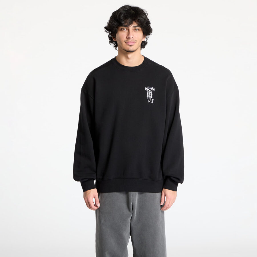 Pulóver Carhartt WIP Cross Screw Sweat UNISEX Black/ White M-alacsony-ár