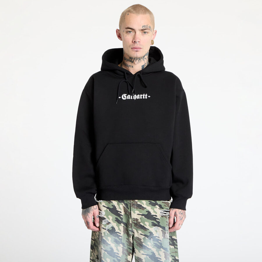 Pulóver Carhartt WIP Greatest Hits Hooded Sweatshirt UNISEX Black/ White XS-alacsony-ár