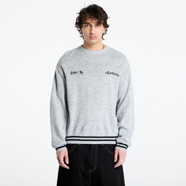 Pulóver Carhartt WIP Greatest Hits Sweater UNISEX Ash Heather/ Black XS-alacsony-ár
