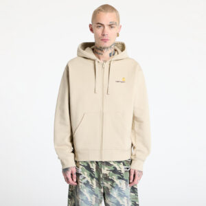 Pulóver Carhartt WIP Hooded American Script Jacket UNISEX Fleur De Sel L-alacsony-ár