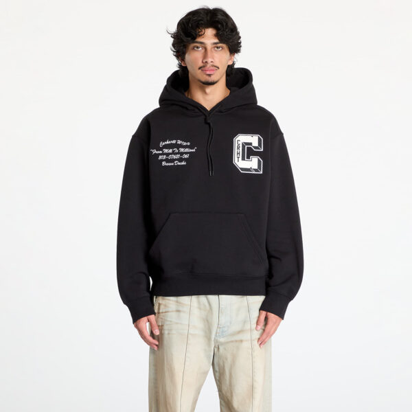 Pulóver Carhartt WIP Hooded Brown Ducks Sweat UNISEX Black XS-alacsony-ár