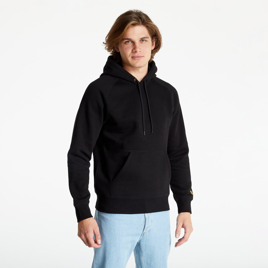 Pulóver Carhartt WIP Hooded Chase Sweat Black/ Gold XS-alacsony-ár