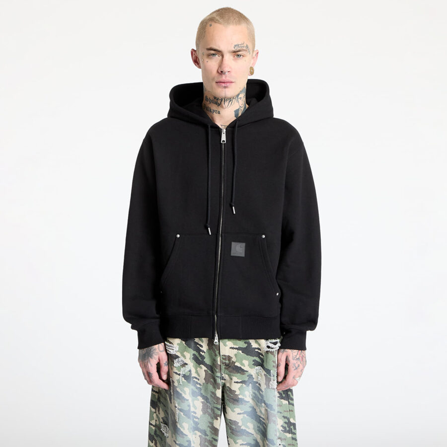 Pulóver Carhartt WIP Hooded Eldon Sweat Jacket UNISEX Black XS-alacsony-ár