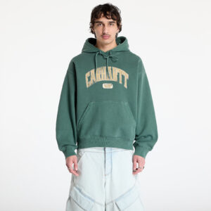 Pulóver Carhartt WIP Hooded Library Sweat UNISEX Conifer Garment Dyed XL-alacsony-ár
