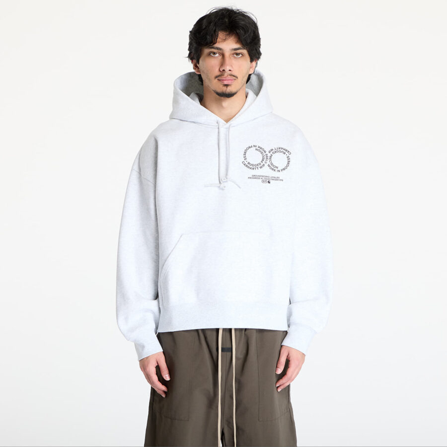 Pulóver Carhartt WIP Hooded Rotation Sweat UNISEX Ash Heather/ Black XS-alacsony-ár