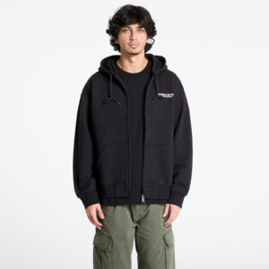 Pulóver Carhartt WIP Hooded Runaway Sweat Jacket UNISEX Black/ Wax Stone Washed M-alacsony-ár